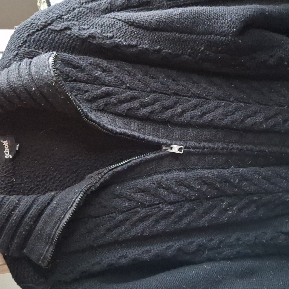 Schott men's cable knit men's wool sweater XXL G.U.C